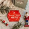 Tabliczka Santa Stop Here